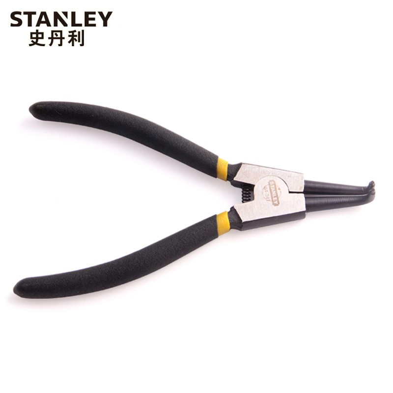 史丹利(STANLEY) 德式轴用弯嘴卡簧钳5“