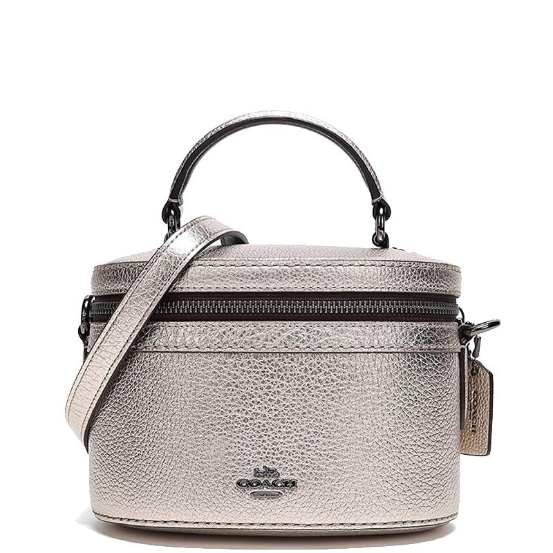 直营coach蔻驰19新品皮制女士拉链式手提包斜挎包单肩包女包视频