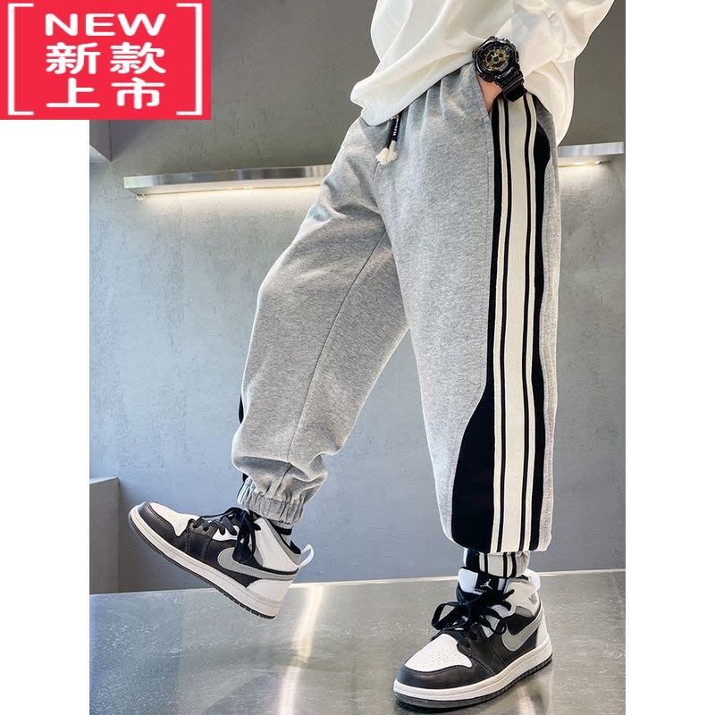 可莉允2022新款儿童装男童加绒裤子秋冬款冬装加厚运动保暖中大童卫裤潮保暖裤图片