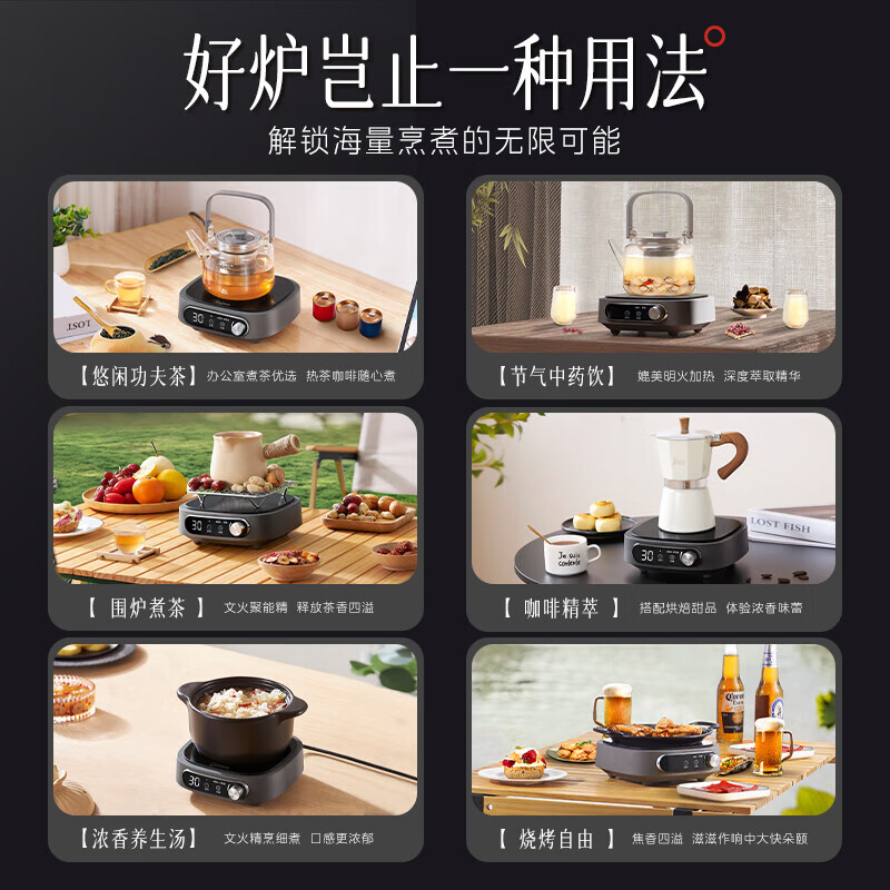 美的(Midea)电陶炉家用不挑锅具电磁炉多功能小电炉子 MC-HW10W1-002高清大图