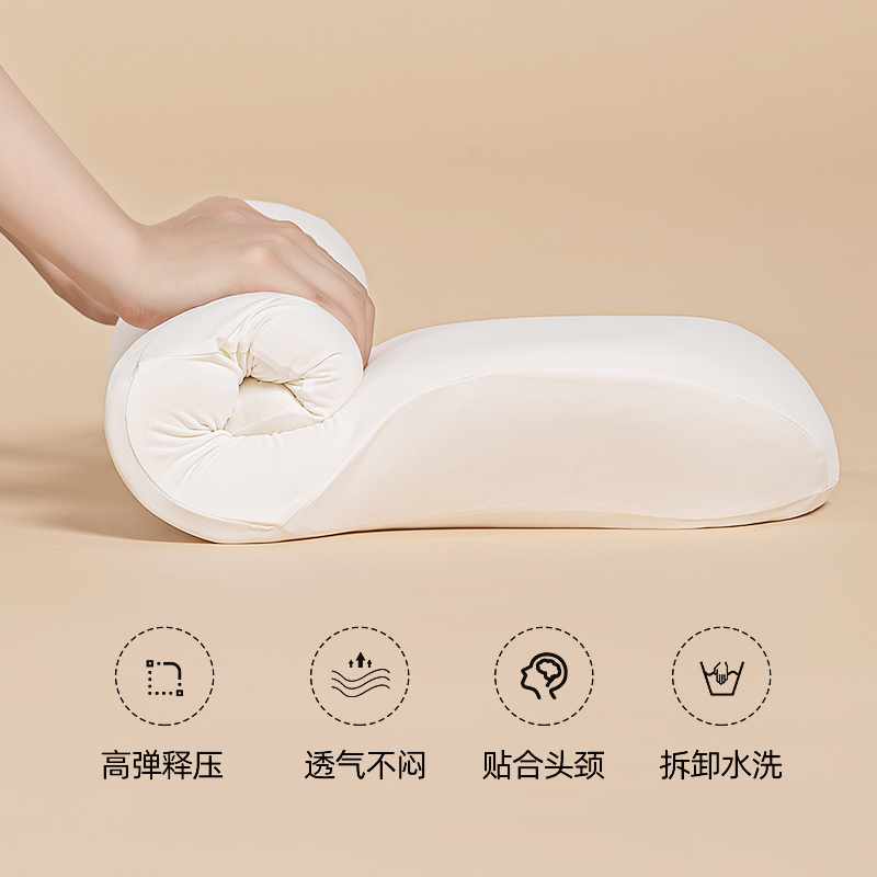 生物基枕头零压记忆棉成人低软枕芯护颈椎助睡眠单人女高清大图