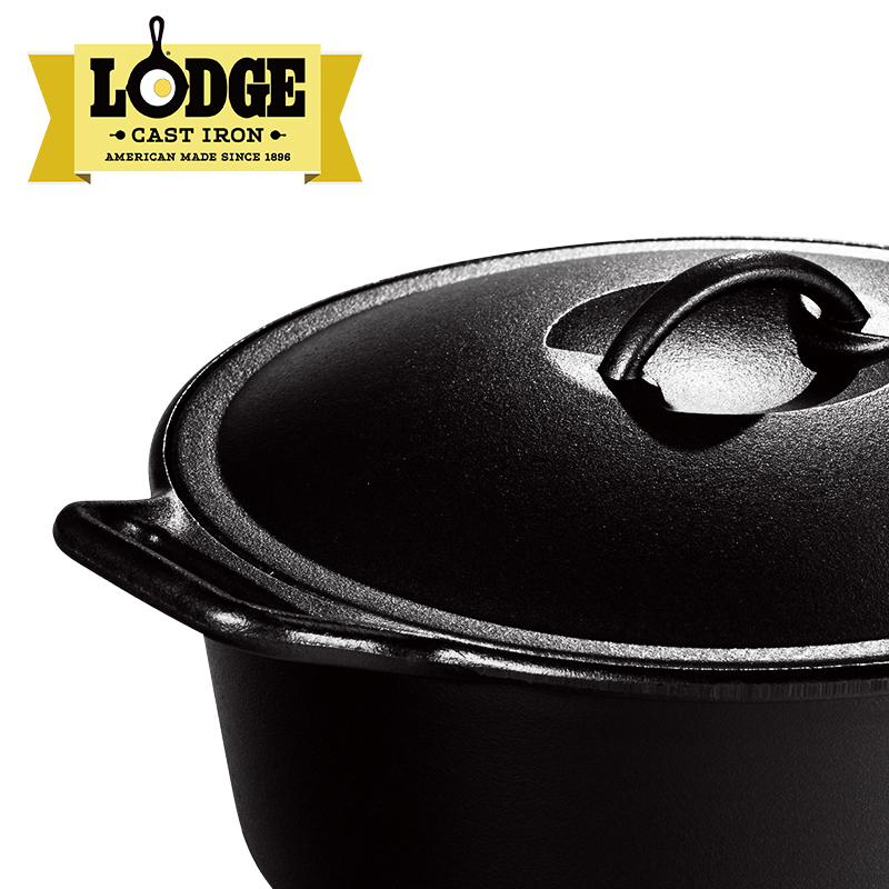 LODGE[美国进口]洛矶铸铁锅炖锅不粘锅无涂层电磁炉汤锅家用P10D3