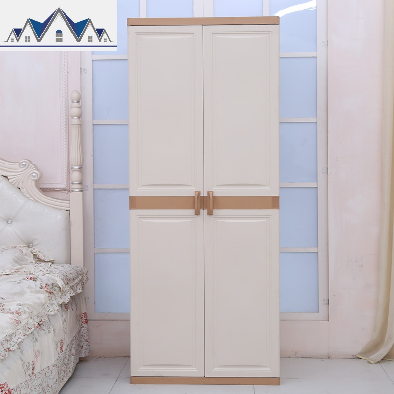 双桥加厚双开式宝宝衣柜橱塑料储物柜婴儿柜子整理柜儿童收纳柜 三维工匠高清大图