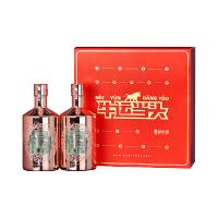 谷小酒牛运当头紫金酱 53度500ml*2瓶 酱香型白酒 礼盒装