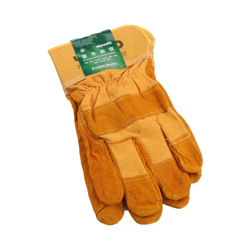 长鹿 半皮铆工手套 10.5”