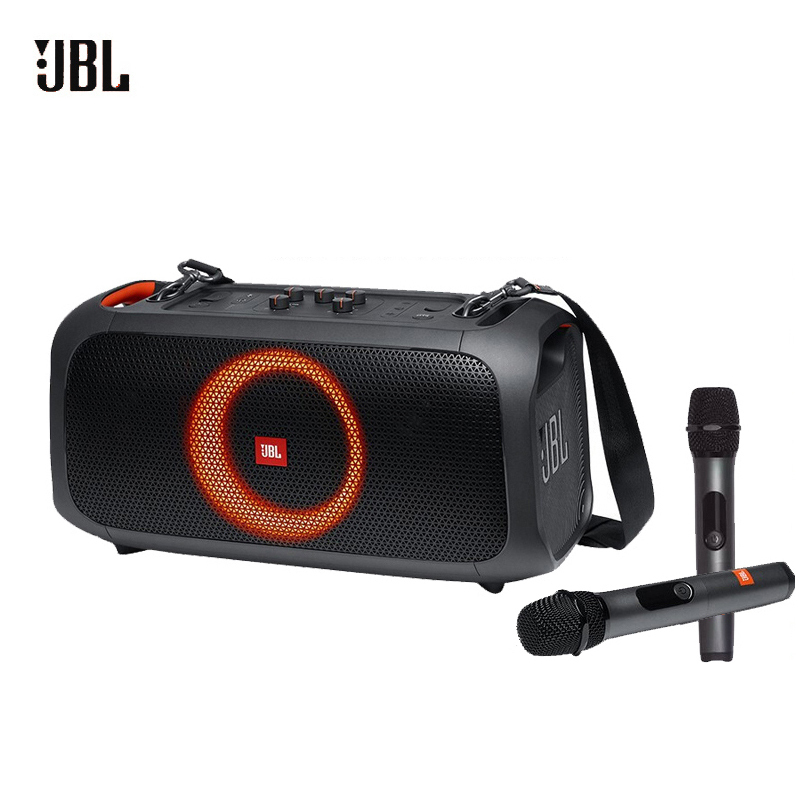 jblpartyboxonthego户外便携音响ktv家庭无线话筒套装