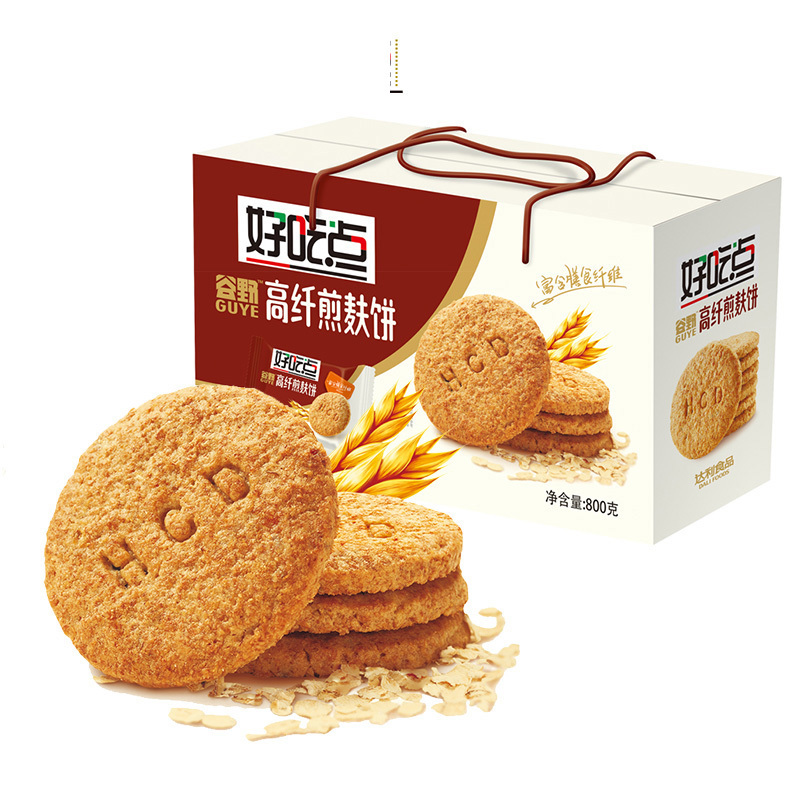 达利园 好吃点 饼干零食 高纤煎麸饼800g(饼干礼盒)
