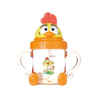 乐儿宝(bobo)卡通PP学饮杯吸管杯 生肖鸡180ml 适用年龄6个月以上 水杯水壶
