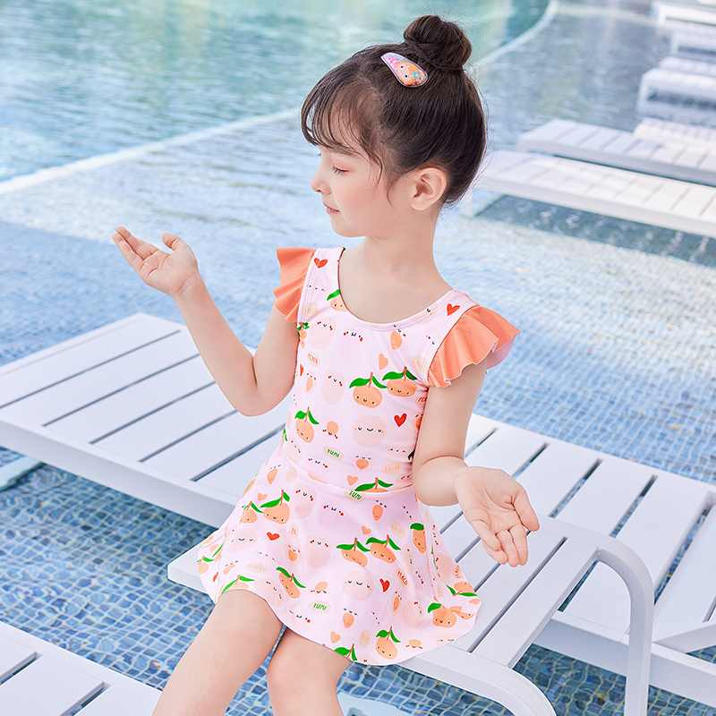 可莉允儿童泳衣女孩女童洋气2022年夏季新款小中大童连体可爱速干游泳
