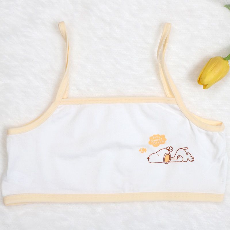 儿童内衣纯棉小背心发育初期少女孩抹胸透气吊带中大童学生8-17岁