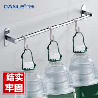 丹乐DANLE 免打孔不锈钢毛巾杆浴室毛巾架浴室置物架家用简约卫生间浴巾架收纳架厕所毛巾挂杆卫浴挂件收纳架
