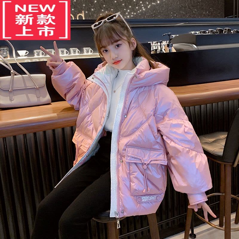 可莉允女童羽绒棉衣2022新款冬装中大儿童加厚棉服12岁中长棉袄免洗冬季图片