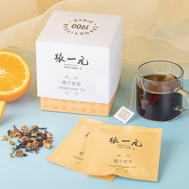 张一元茶叶橙子黑茶果味茶黑茶调味茶下午茶冷泡茶30g(10包)