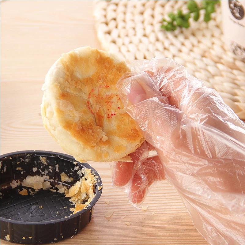 一次性手套400只餐饮美发食品吃小龙虾透明塑料PE薄膜手套