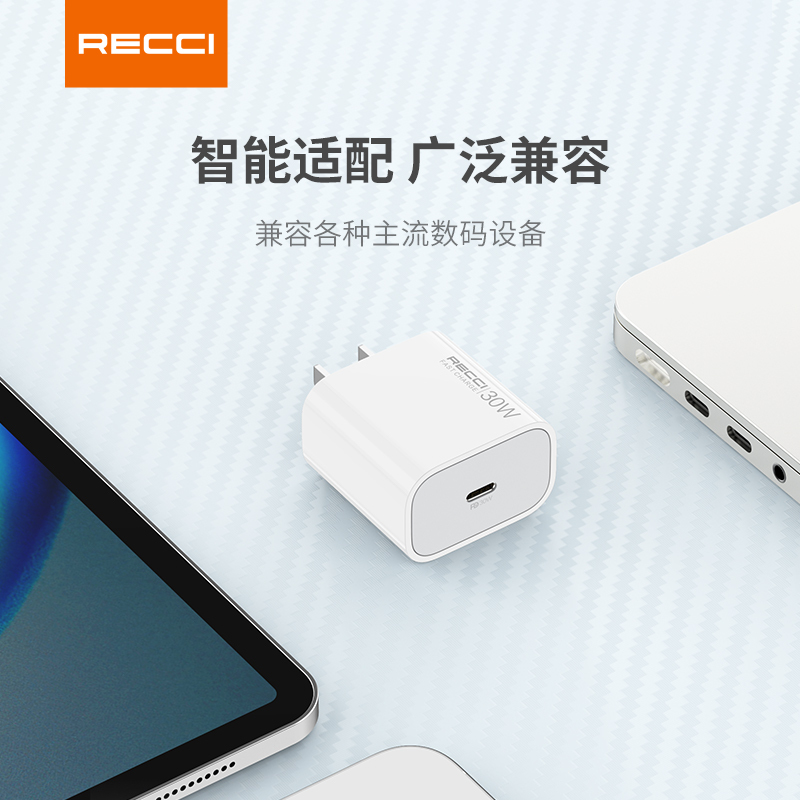RECCI -RCT-P41C 30W快速充电器(白色)高清大图