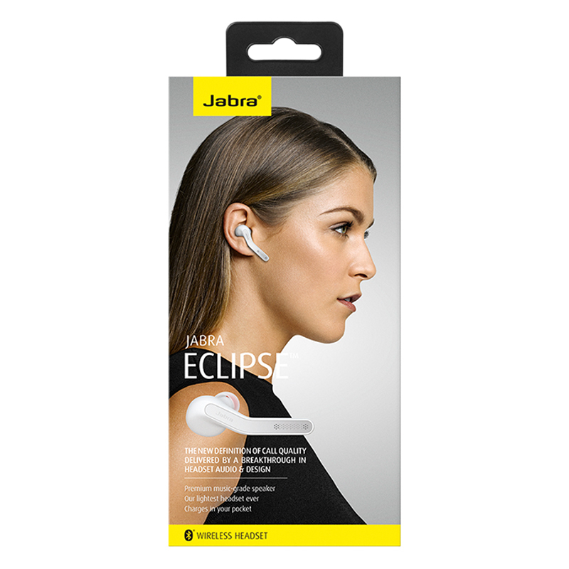 捷波朗(Jabra)ECLIPSE 壹石 智能商务通话蓝牙耳机 通用型 耳塞式 白色