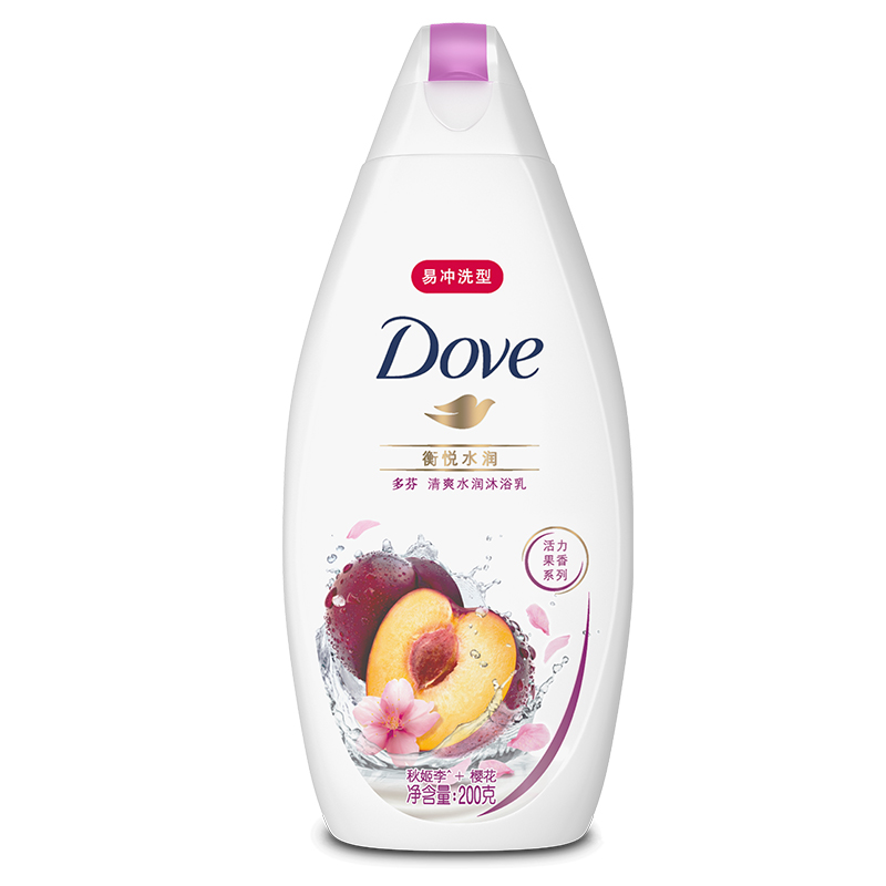 多芬dove沐浴露衡悦水润清爽水润沐浴乳200g秋姬李樱花联合利华参数