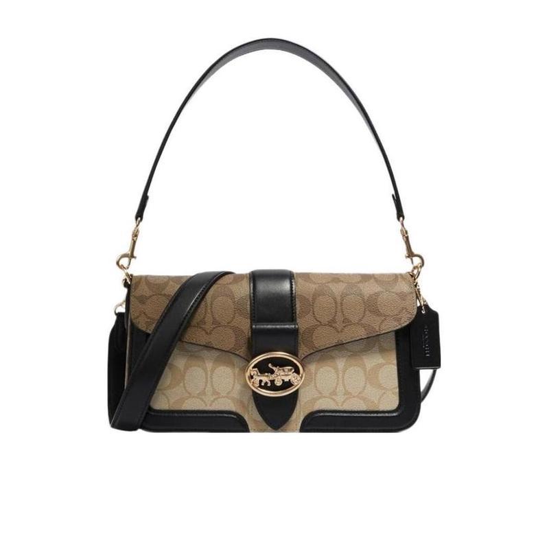 COACH COACH 蔻驰 女款包包 24新款精致优雅 Georgie 27 徽标酒神包翻盖休闲单肩包 F5509IMRKY-#