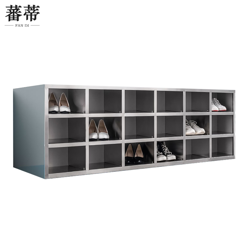蕃蒂职工鞋柜36格双面台高清大图