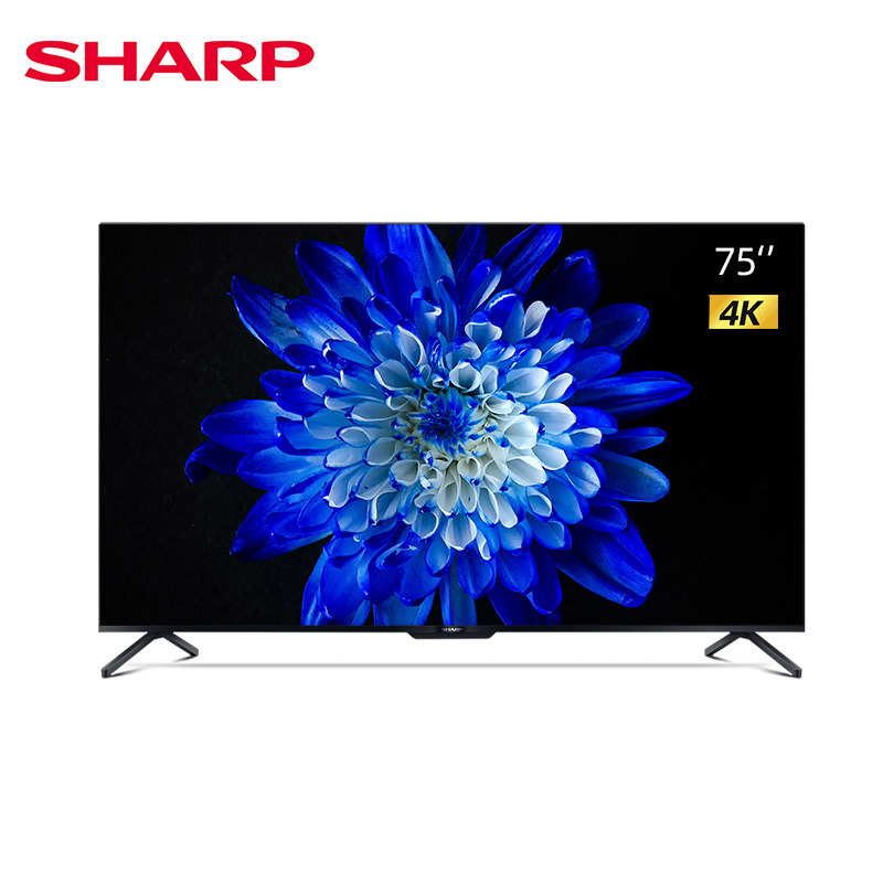 夏普 4T-M75Q6EA 75英寸4K超高清 多屏互动全面屏HDR智能网络液晶平板电视机展示机挂墙版