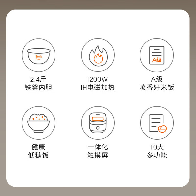 九阳(Joyoung) F-40T50A 玫瑰金铁釜内胆电饭锅多功能菜单可预约4L高清大图