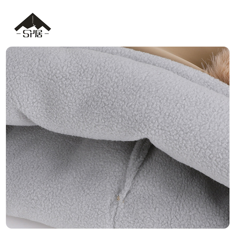 三人居加绒雷锋帽面罩围脖一体帽子SRJ6007/顶高清大图