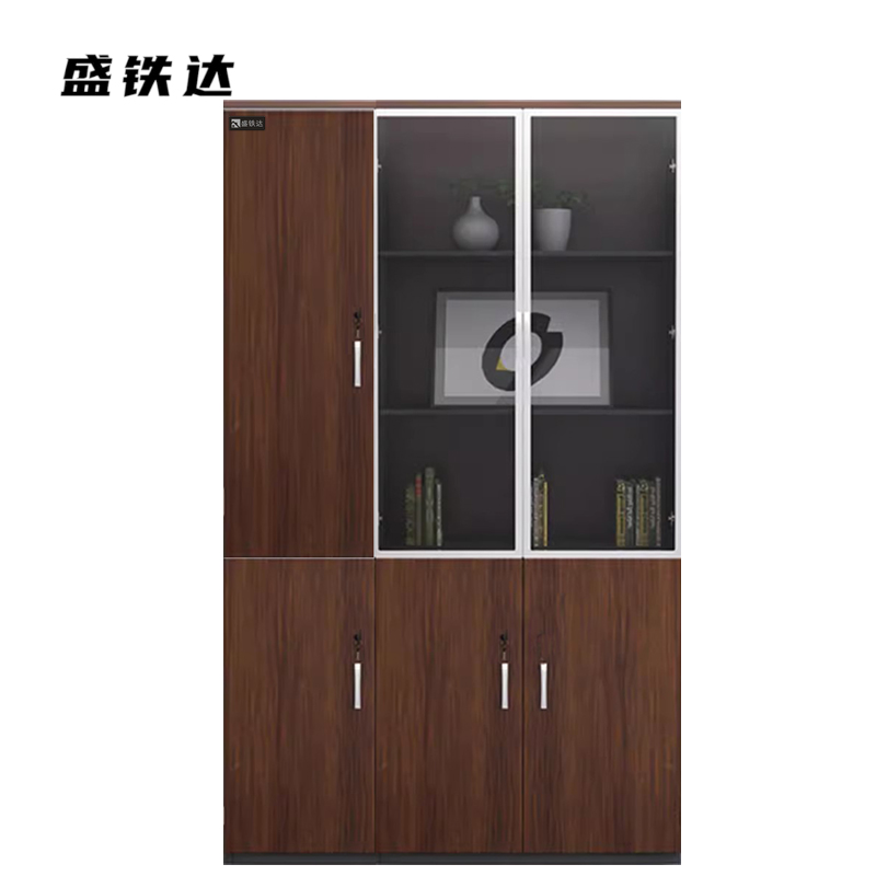 盛铁达 胡桃色铝合金文件柜1200*400*2000mm STD-XXKG18 张高清大图