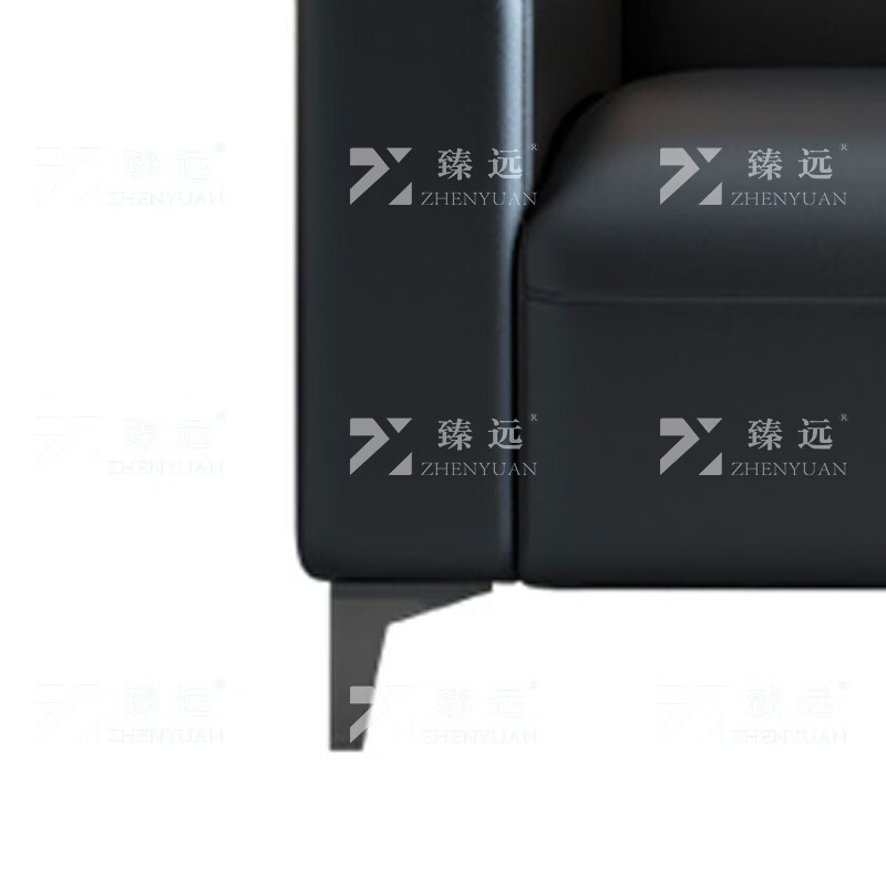 臻远ZYJJ-80341 简约现代商务会客洽谈公司接待沙发西皮单人位