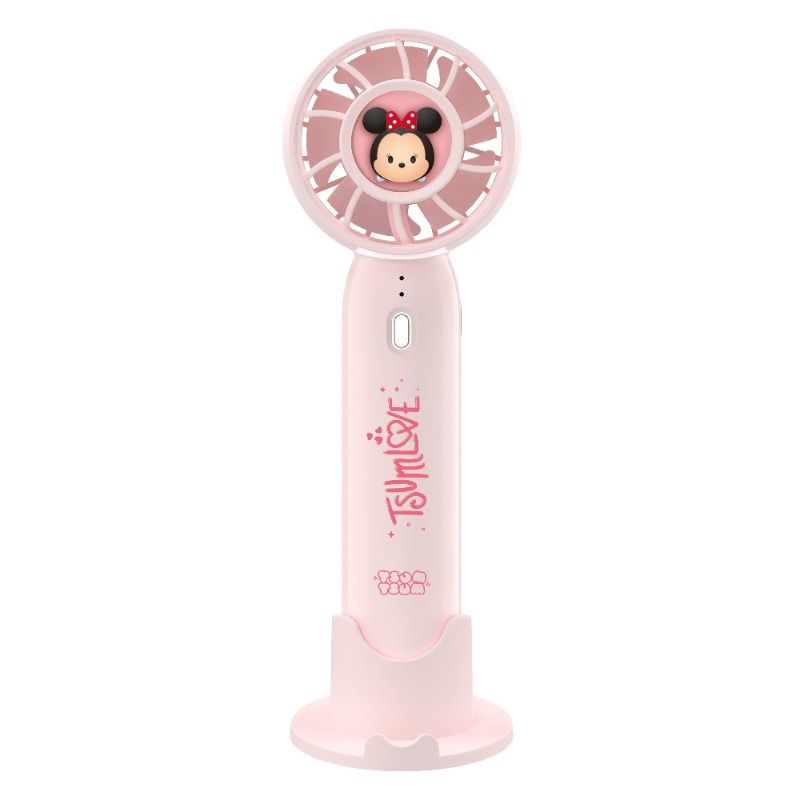 [补贴10%]disney迪士尼小电风扇可爱少女生随身迷你小型电风扇手持款带支架桌面充电高清大图