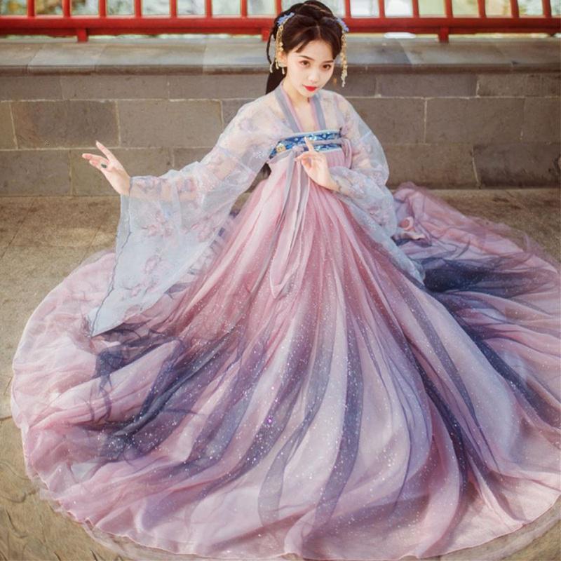 汉服女装襦裙仙女裙中国风学生新款汉服女古装花神赋淡雅飘逸古风仙气