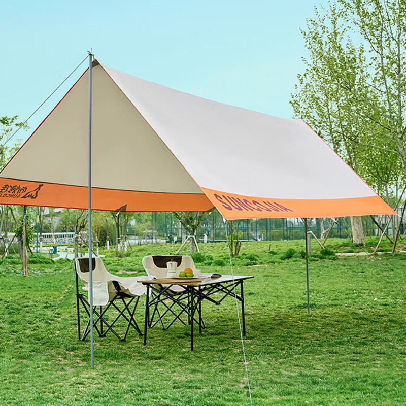 尚烤佳天幕遮阳防晒防风防雨稳固支撑云影橙光款LS-670高清大图