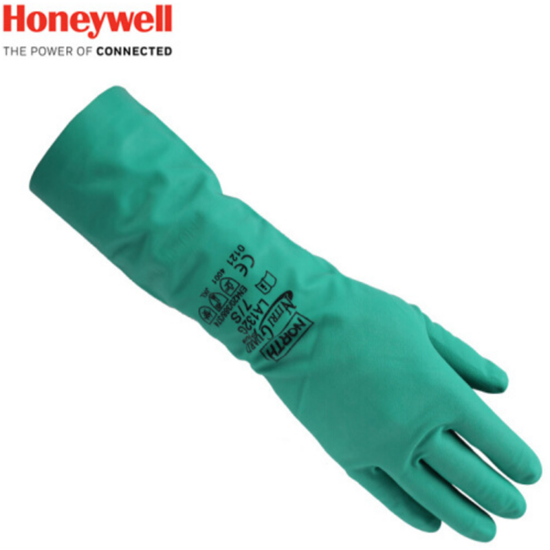 霍尼韦尔/Honeywell LA132G 丁腈手套耐油耐酸碱防水防化劳保手套植绒衬里 9码 1副装