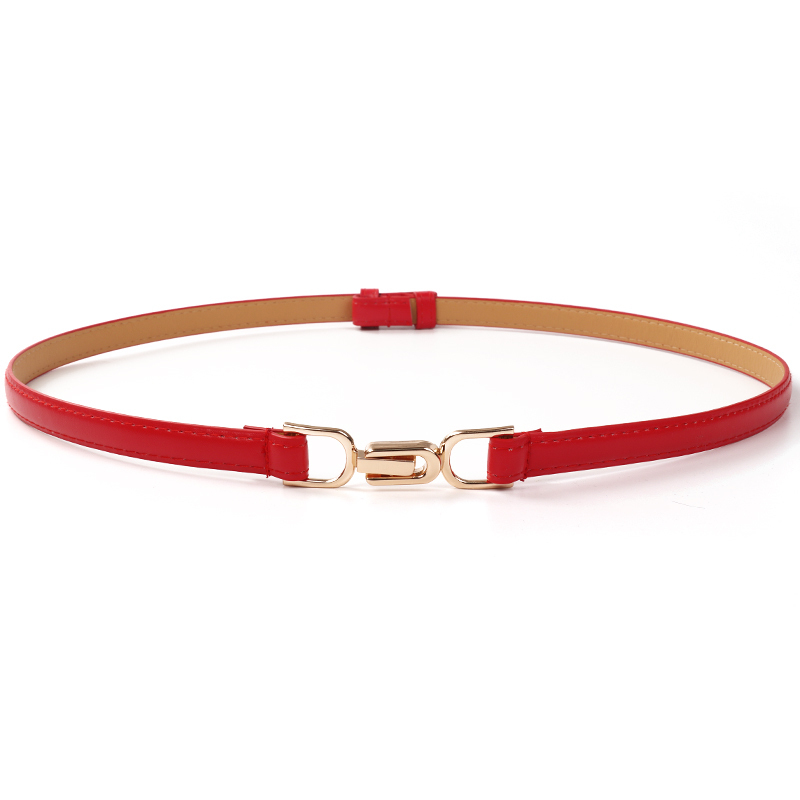 盛世尼曼韩版时尚百搭平滑扣细腰带女装饰连衣裙配衬衫外搭束腰小皮带