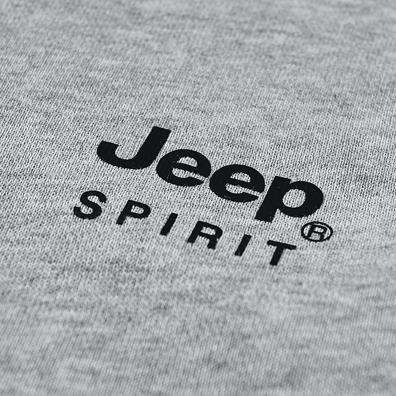 jeepspirit吉普男士连帽卫衣男士舒适棉户外运动休闲百搭字母体恤圆领