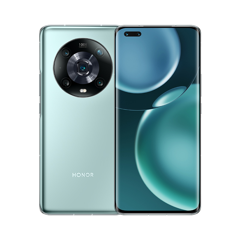 荣耀Magic4 Pro 12GB+256GB 瓷青 十亿色四曲屏幕 6400万潜望式长焦摄像头 骁龙8移动平台 100W有线超级快充 50W无线快充 5G手机