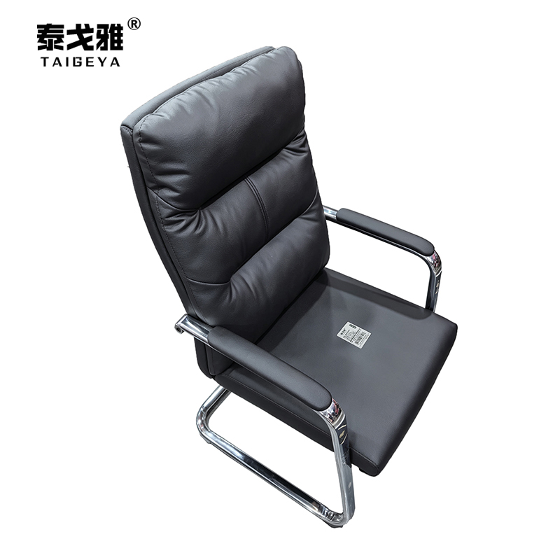 泰戈雅 皮面弓形会议椅 TGY215 把高清大图