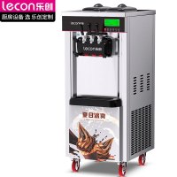 乐创lecon冰淇淋机 YKF-8226YL软质冰淇淋机立式机械式