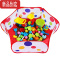 真智力宝宝玩具沙池围栏室内挖沙子球圆形可折叠投篮帐篷池沙滩布池垫子