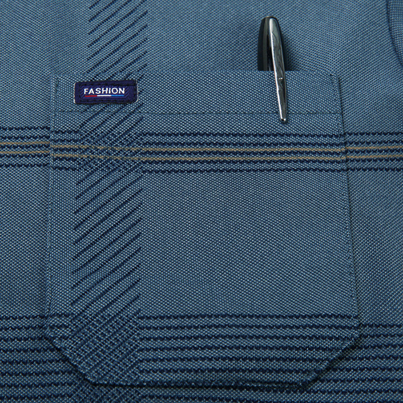 啄木鸟爸爸t恤男士短袖夏季中老年人男装有口袋polo衫上衣服l士高清大图