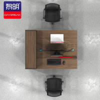 黎明 办公家具职员办公桌现代简约职员桌双人电脑桌工作位屏风位2人桌椅组合 BTB17-1