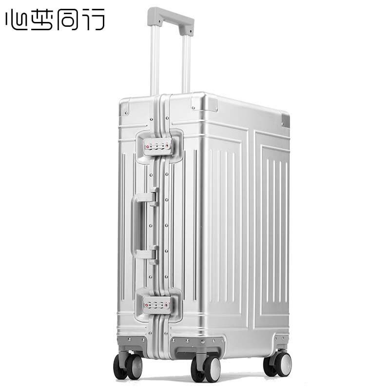 心梦同行全铝镁合金拉杆箱 金属行李箱大容量旅行箱 万向轮抗摔密码箱子 1809/个图片