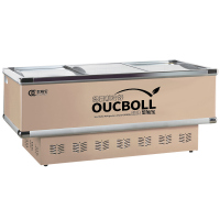 欧驰宝(OUCBOLL)688升推拉门岛柜 2米商用冷藏冷冻展示柜 卧式冷柜 肉食海鲜柜 速冻商用冰柜