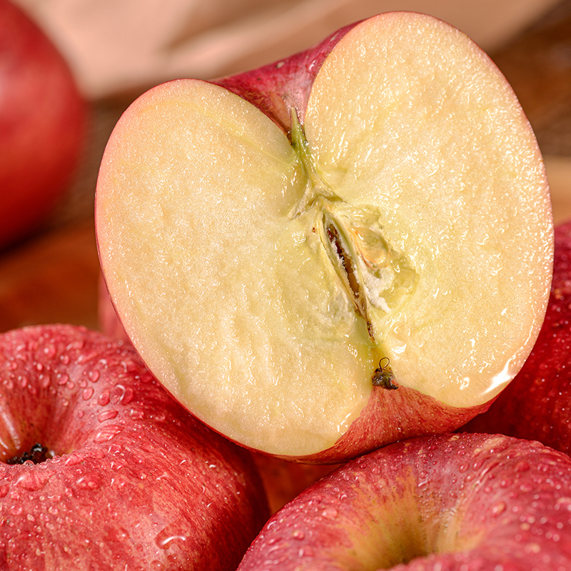 顺丰直达苹果水果陕西洛川红富士苹果20枚85大果