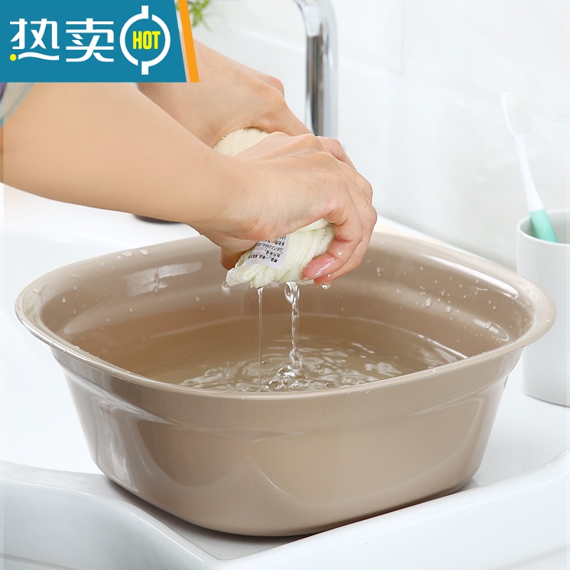 敬平3个装家用洗衣盆加厚洗菜盆婴儿洗脸盆塑料新生儿宝宝儿童小脸盆高清大图