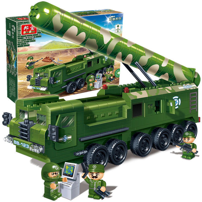 东风df1721d412631a弹道洲际超音速沃马导弹积木模型阅兵6202白杨洲际