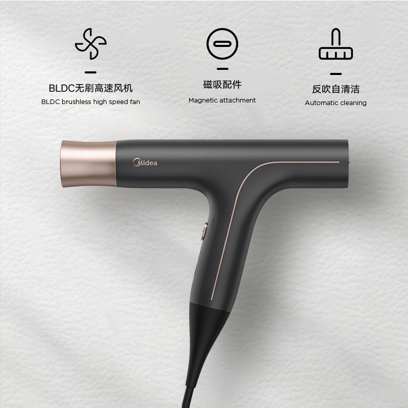 美的高速吹风机负离子速干护发家用大功率不伤发冷热电吹风筒发廊高清大图