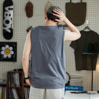 [1.5折价25元]唐狮背心男男前胸文字印花背心袖背心男背心男士男款无袖背心
