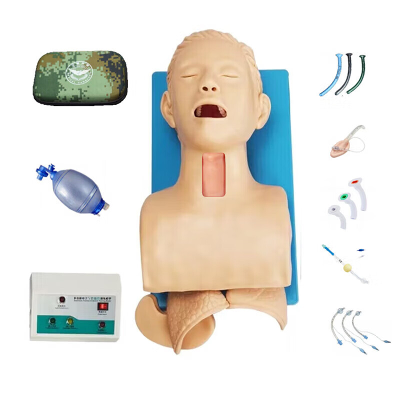 益联医学(YI LIAN Medicine)高级气道管理模拟人标准版 环甲膜切开与穿刺训练模型 口咽鼻咽气管插管通气急救