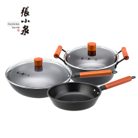 张小泉 美家真不锈锅具三件套(汤锅24cm,煎锅24cm ,炒锅30cm)