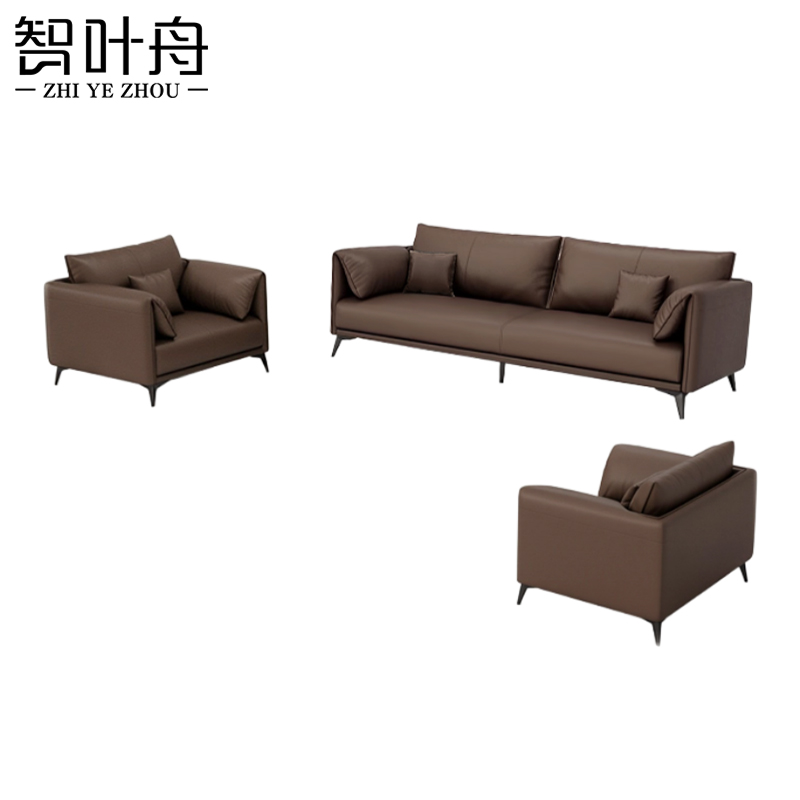 智叶舟接待沙发组合250*85*85cm(4+1+1)套高清大图